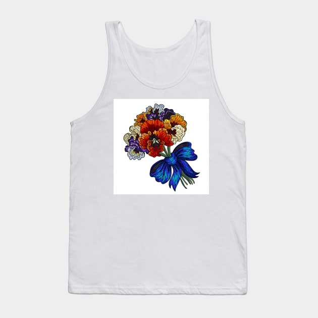 Crossstitch Flowers Tank Top by AmandaGJ9t3